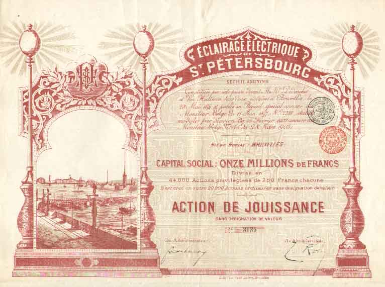 Action d'une soci&eacute;t&eacute; Belge active en Russie