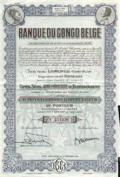 photo de l'action sans valeur d'apr&egrave;s une banque